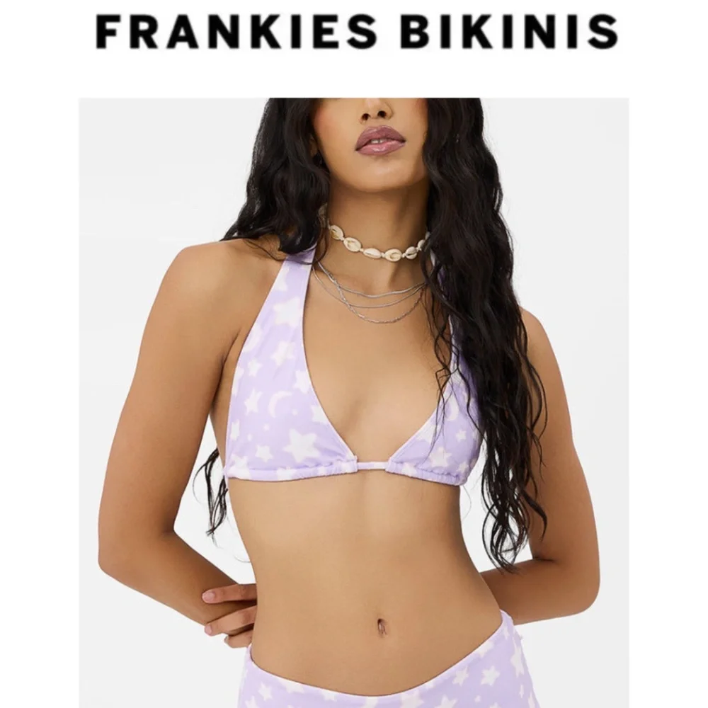 Frankie's Bikinis Terry Moon + Star Bikini Top